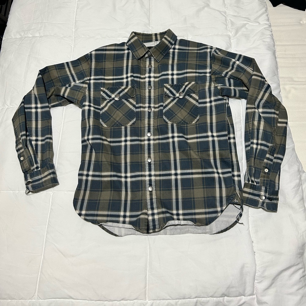 rag & bone Plaid Button-Snap Flannel  Shirt Jacket Men’s Medium